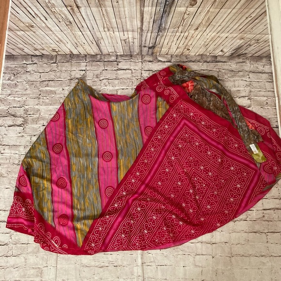 NWOT Iris impressions multiple colors Floral wrap Skirt - Picture 2 of 8